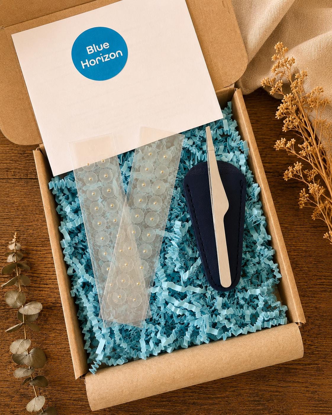 40 Piece Gold or Silver Plated Acupressure Ear Seed Kit + Guide + Tweezers + Case + Gift Wrap | Letterbox Gift Set | Holistic Healing