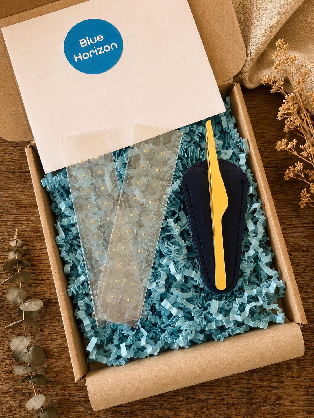 40 Piece Gold Plated Acupressure Ear Seed Kit + Gift wrap + Application Guide | Letterbox Gift Set | Holistic Healing | Health & Wellbeing