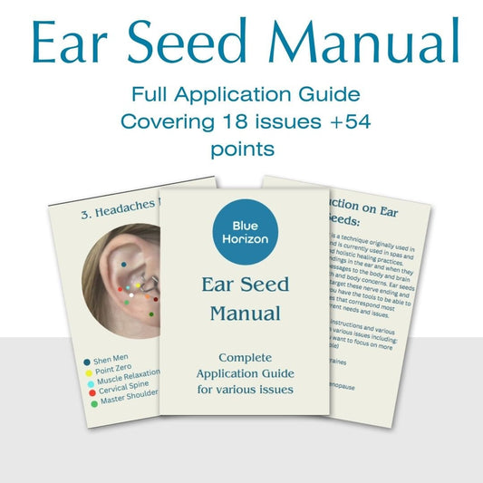 Ear Seed Manual | Full Instructions & Application Guide | Covers 18 Issues | 9 Ear Maps | Acupressure Knowledge | PDF E-book